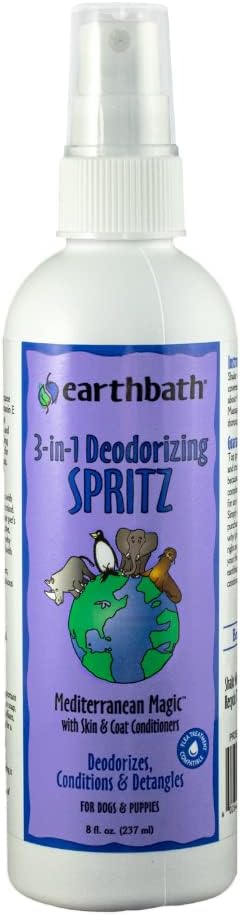 Earthbath Natural Deodorizing Spritz with Skin & Coat Conditioner Mediterranean Magic, 8 oz