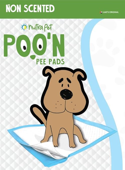 Nutra Pet Poo N Pee Pads Original 60 Cms X 60 Cms 5 X Absorption With Floor Mat Stickers