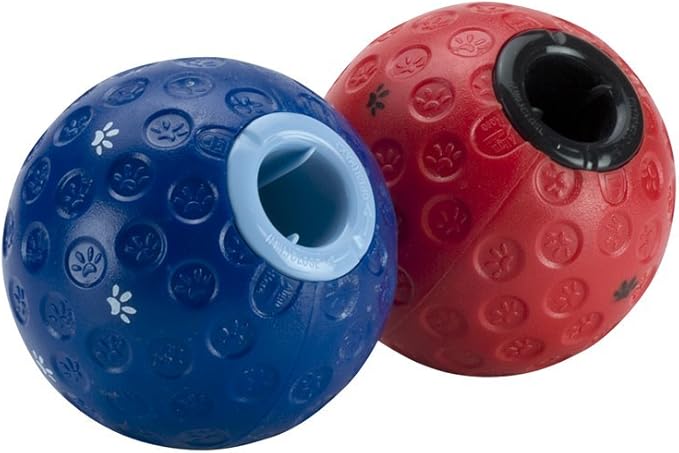 Signature KRUUSE BUSTER Treat Ball, Interactive Food Dispensing Toy for Dogs, Small, Blue
