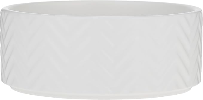 Trixie Wavy Pattern Ceramic Dog Bowl-White 16cm