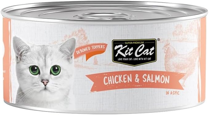 Kit Cat Grain Free Chicken & Salmon Topper Wet Cat Food - 80G