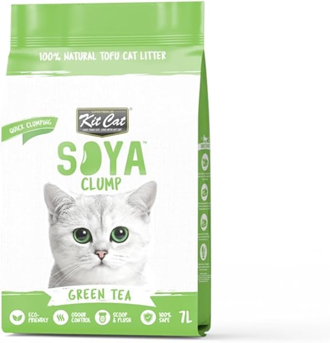 Kit Cat SoyaClump Soybean Cat Litter - GREEN TEA/7L