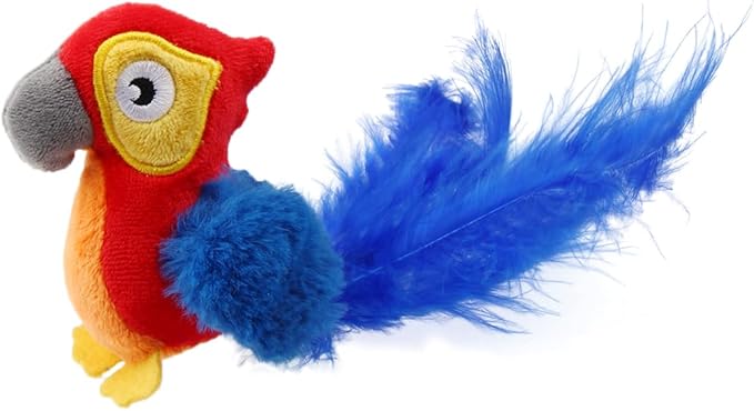 Gigwi Red Parrot Melody Chaser, Multi-Colour