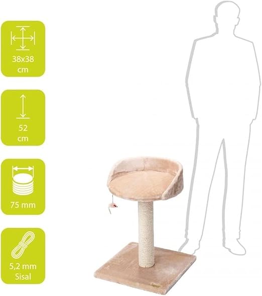 Ebi scratching classic tree sofa for cats - cream