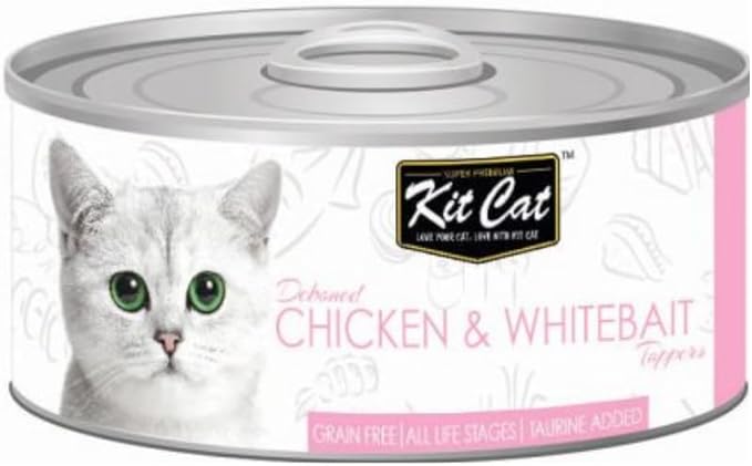 Kit Cat Deboned Chicken & Whitebait Toppers Canned Cat Food 80G