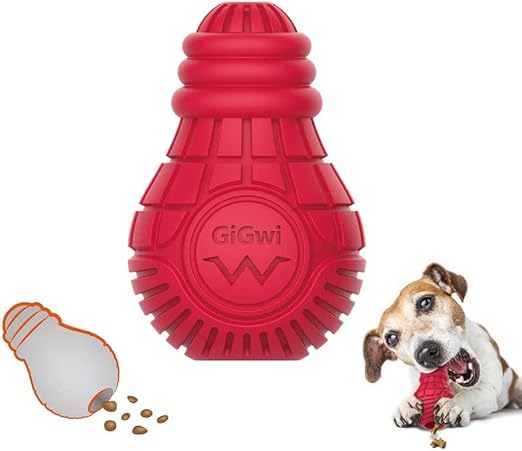 Gigwi Red Bulb Dispensing Treat Dog Toy – Medium