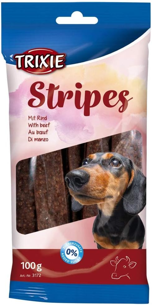 Trixie Stripes with Beef Dog Treats - 100G