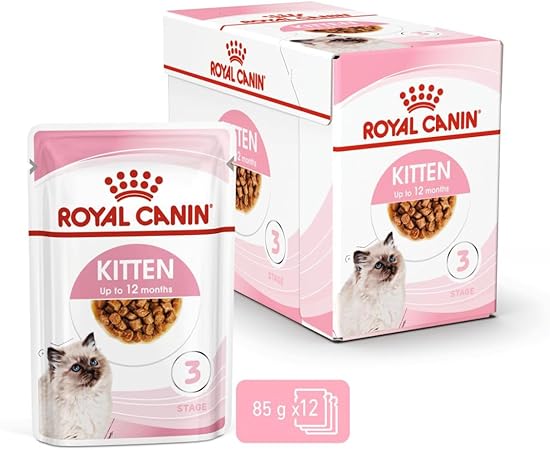 Royal Canin FHN Feline Health Nutrition Kitten Gravy 12x 85gm Cat Wet Food Pouches