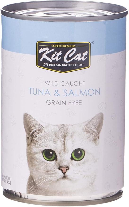 Kit Cat Atlantic Tuna With Wild Salmon Canned Cat Food 400g