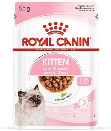 Royal Canin FHN Feline Health Nutrition Kitten Gravy 12x 85gm Cat Wet Food Pouches
