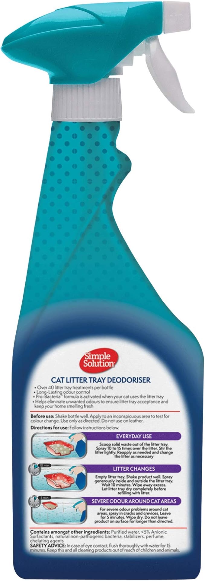 Simple Solution Cat Litter Tray Deodoriser, White, 500 ml