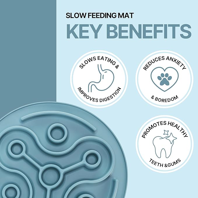 TRIXIE Slow Feeding Mat, Dog Puzzle, Prevents Bloating, Weight Control, Mental Stimulation, Ease Pet Anxiety