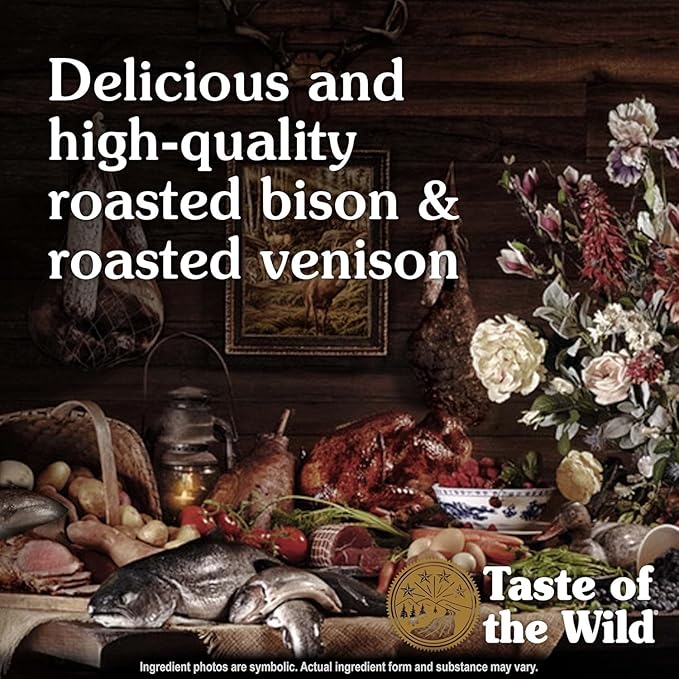 Taste of the Wild Grain Free Premium High Protein Dry Dog Food, High Prairie Puppy Recipe with Roasted Bison & Roasted Venison, 12.2 KG