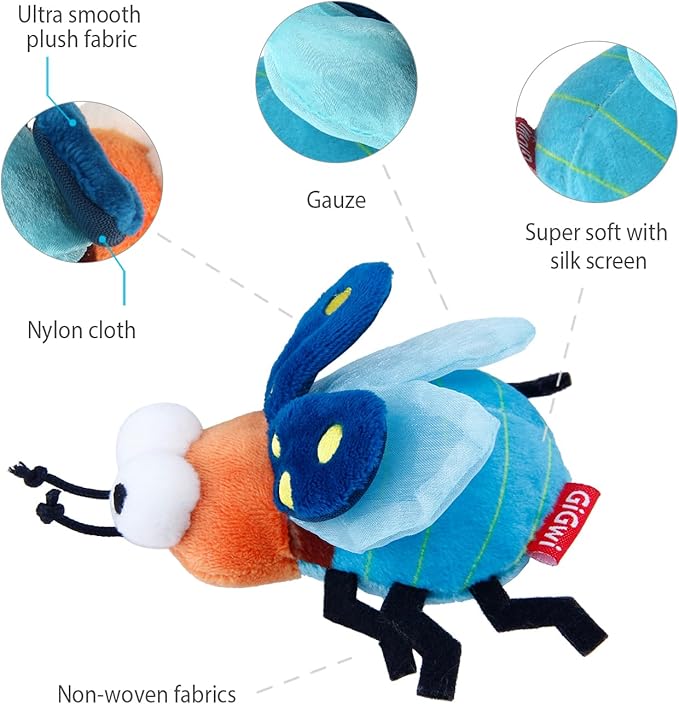 GiGwi Shining Friends Firefly with activated LED light & Catnip inside