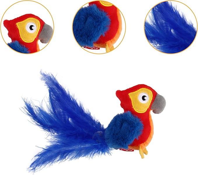 Gigwi Red Parrot Melody Chaser, Multi-Colour