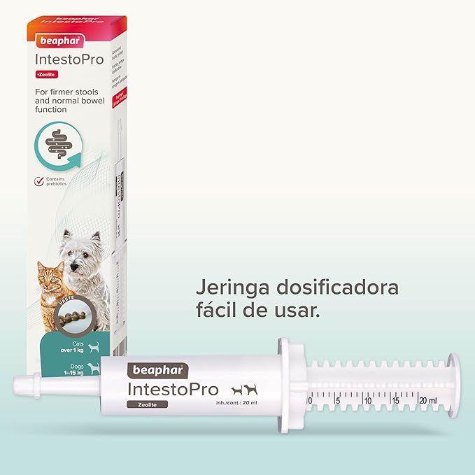 Beaphar IntestoPro Anti Diarrhea Paste Syringe Small Dog & Cat 20ml