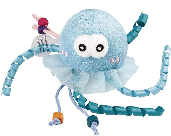 Gigwi Shining Friends Jellyfish with activated LED light & Catnip inside