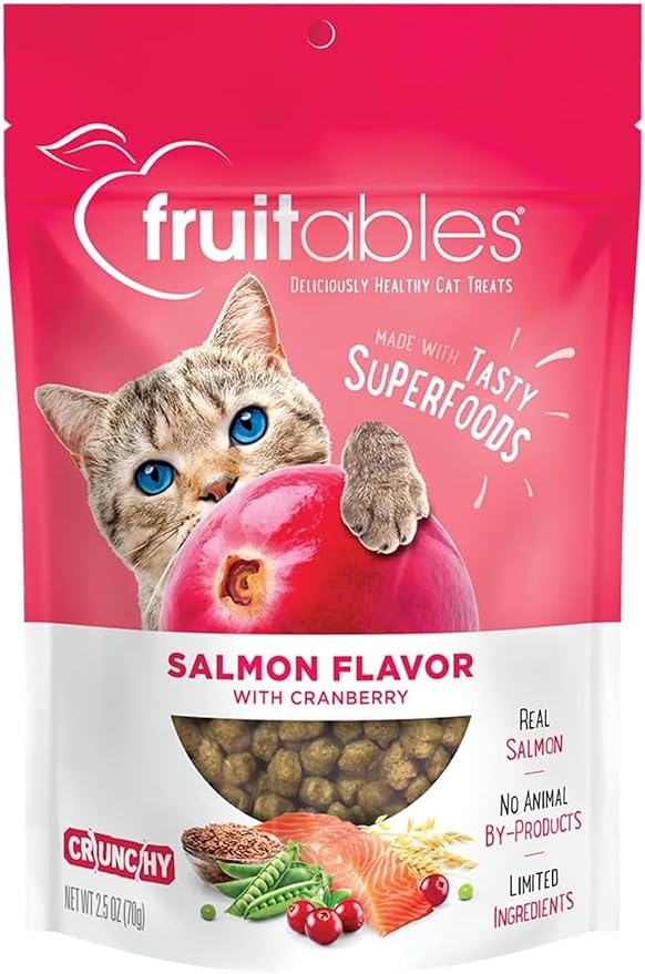 Fruitables Salmon Flavour With Cranberry Cat Treats - 70G