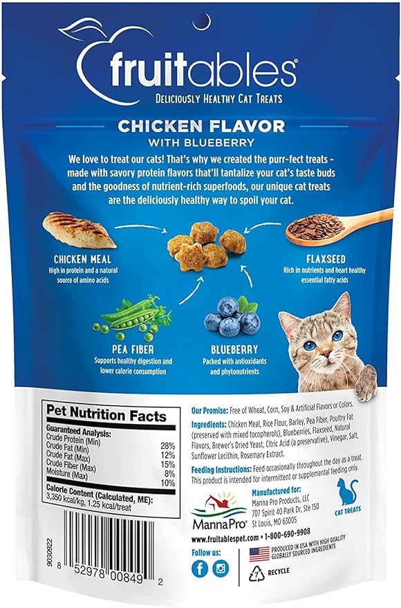Fruitables Made With Tasty Superfood Chicken Flavor Blueberry