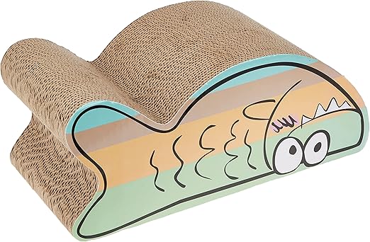 ALL FOR PAWS afp- Catoon Belly Rubbing Fish Scratcher