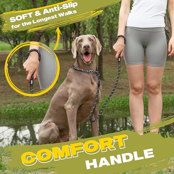 Fida Durable Slip Lead Dog Leash / Training Leash(6ft length, 1/2″ thick Rope)grey (Copy)