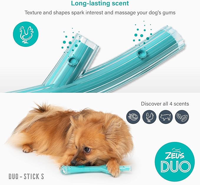 Zeus Duo Stick 23cm Turq. Chicken Scent