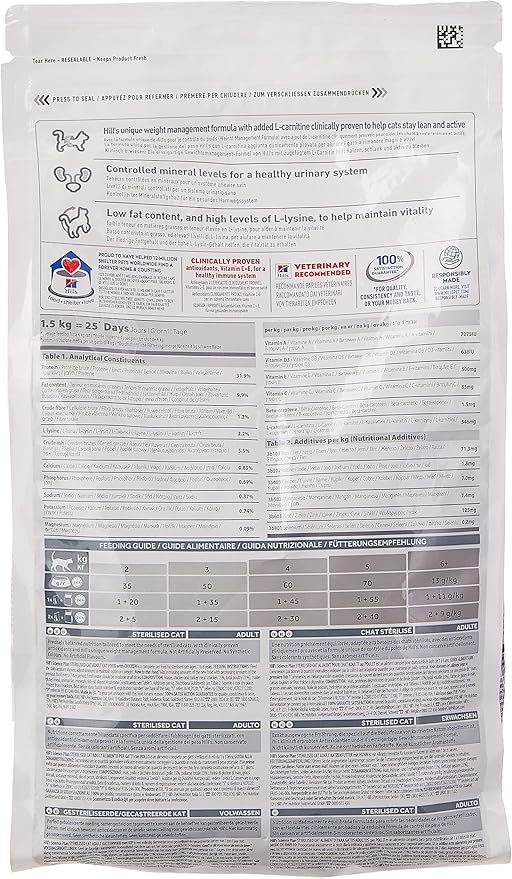 Hill's Science Plan Sterilised ADULT 1-6 Cat Food with Chicken 1.5kg