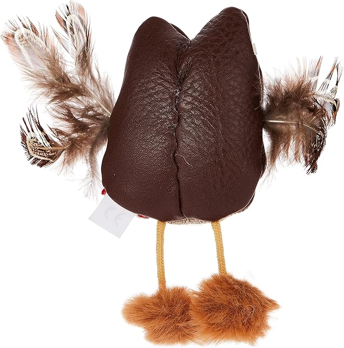 Gigwi Toy Owl Catch & Scratch Eco line with Slivervine Leaves and Leatherette