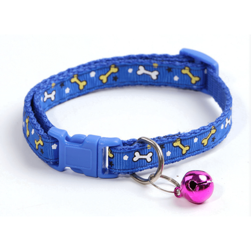 Pets Club Adjustable Cat Collar With Bell - Dark Blue