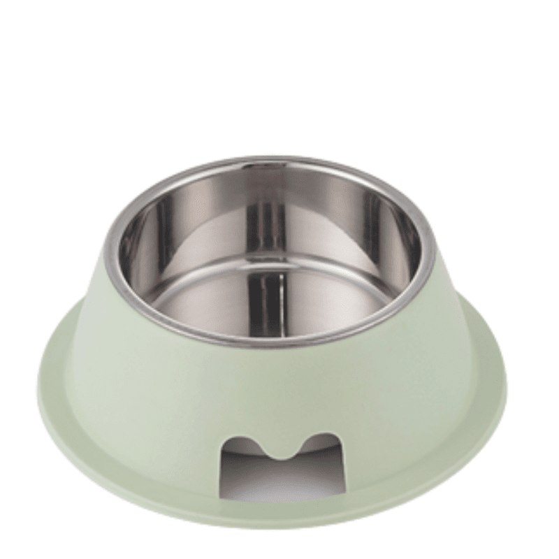 Pet Feedrer With Stainless Steel Bowl & Non Slip Rubber Bottom -13.5*6.6Cm