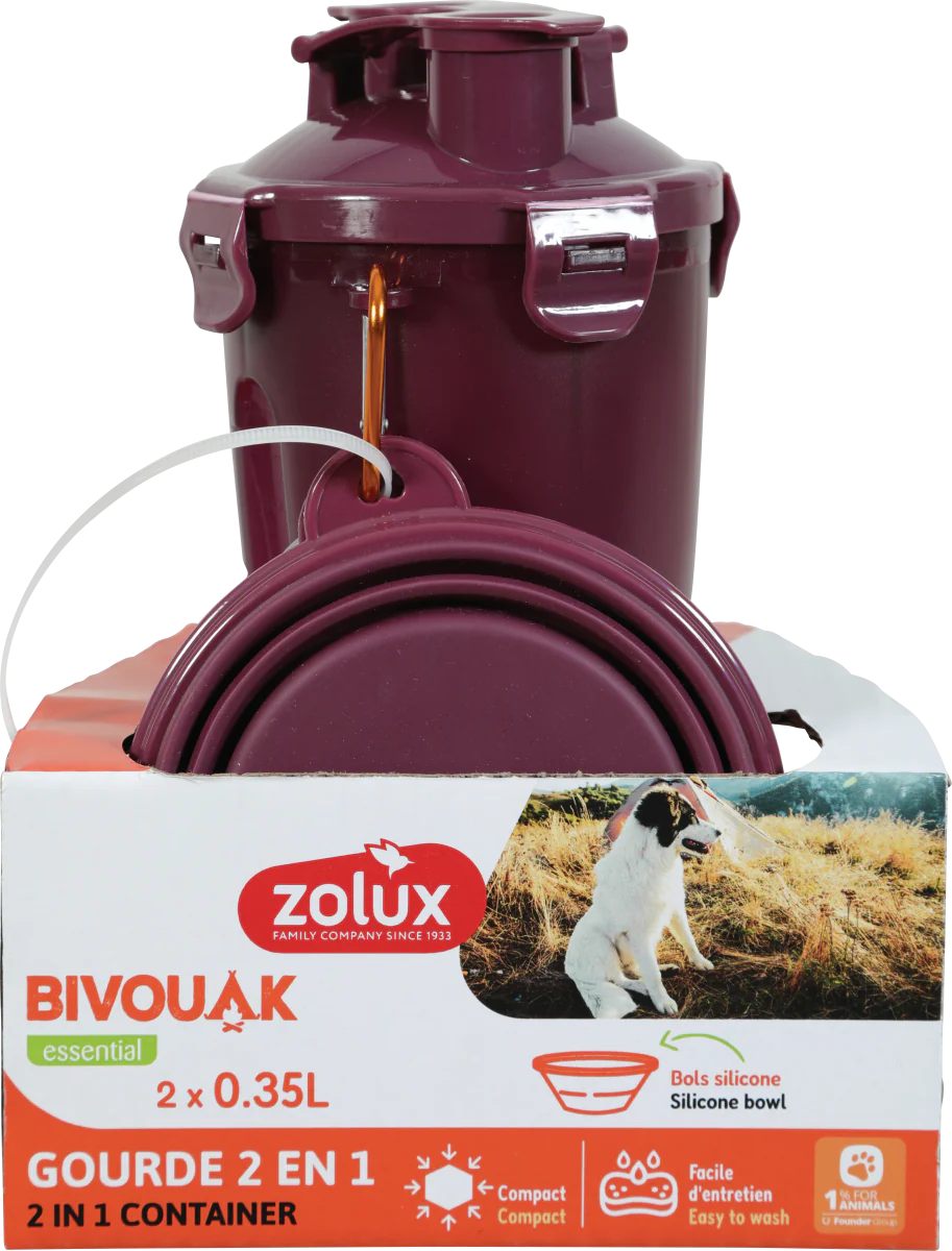 BVK 2-in-1 Pet Water Bottle – Red