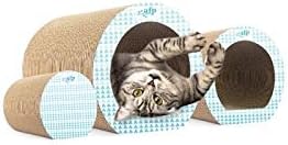 ALL FOR PAWS Modern Cat Cave Double Cardboard Cat Scratcher 3-Piece Set,