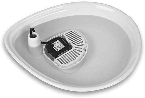 Pioneer Pet Raindrop Ceramic Drinking Fountain for Pets, White