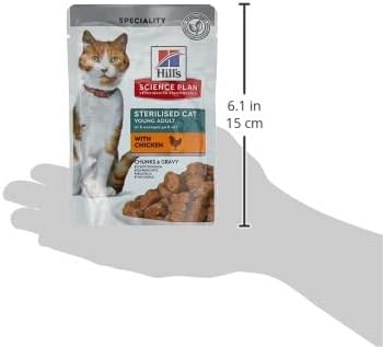 HILL'S SCIENCE PLAN Hills, Science Plan Sterilised Cat Young Adult Wet Food With Chicken, 85 grams X 12PC