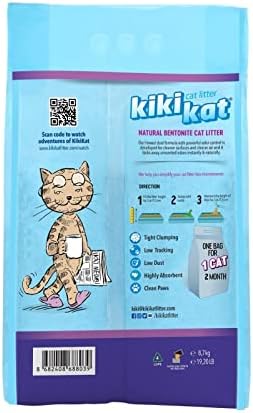 Kiki Kat White Bentonite Clumping Cat Litter –Lavender Fields-5L