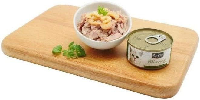 Kit Cat Deboned Tuna & Shrimp Toppers Canned Cat Food 80G