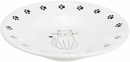 Trixie Ceramic Bowl Paw Print for Short-Nose Cat Breeds - 15CM