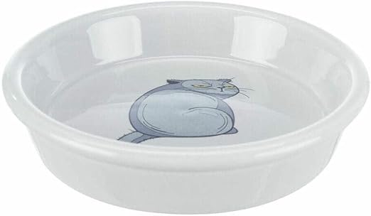Trixie Ceramic Bowl with Motif - GREY/13CM