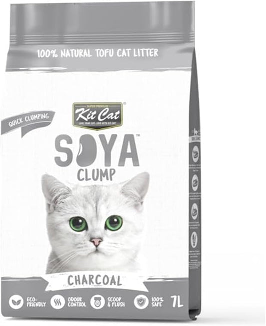 Kit Cat Soya Clump Soybean Litter - Charcoal 7L
