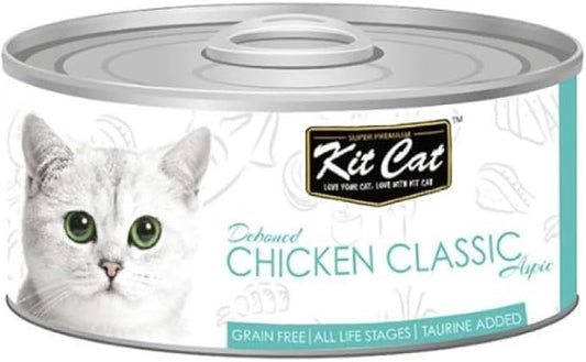 Kit Cat Grain Free Chicken Classic Topper Wet Cat Food - 80G