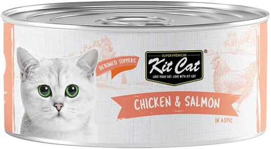 Kit Cat Grain Free Chicken & Salmon Topper Wet Cat Food - 80G