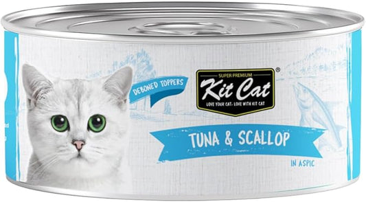 Kit Cat Grain Free Tuna & Scallop Topper Wet Cat Food - 80G