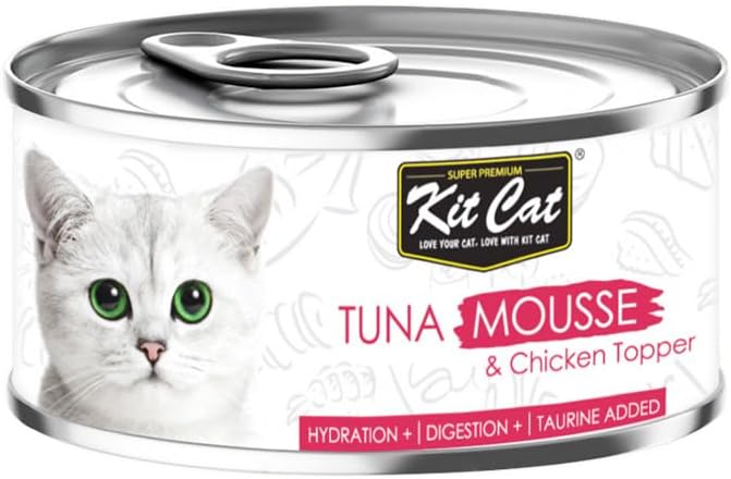 Kit Cat Tuna Mousse with Chicken Toppers Wet Cat Food - 80G