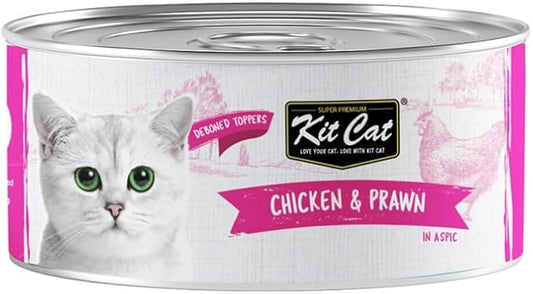Kit Cat Grain Free Chicken & Prawn Topper Wet Cat Food - 80G