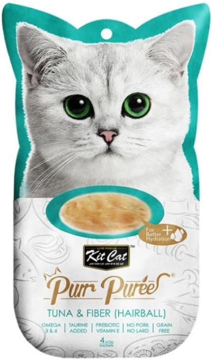 Kit Cat Purr Puree Tuna & Scallop Cat Treats - 4X15G