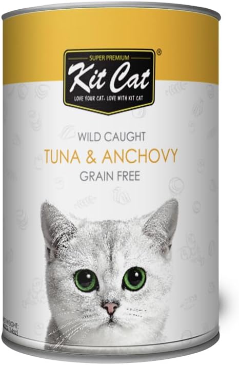 Kit Cat Wild Caught Tuna & Anchovy Grain-Free Cat Food, 400g