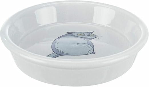 Trixie Ceramic Bowl with Motif - GREY/13CM