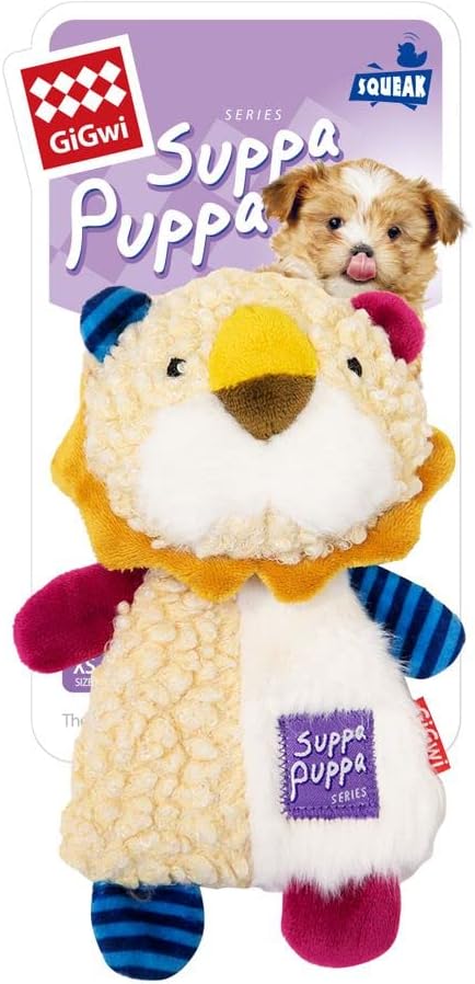 dogtoy GiGwi Suppa Puppa Dog Toy Lion Squeaker / Crincle inside
