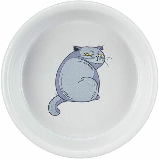 Trixie Ceramic Bowl with Motif - GREY/13CM