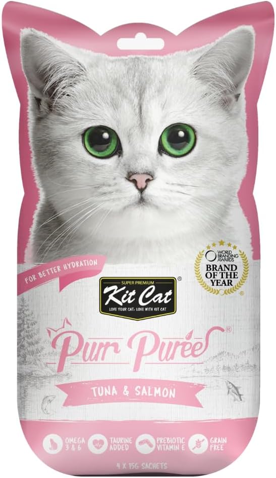 Kit Cat Purr Puree Tuna & Salmon Cat Treats - 4X15G